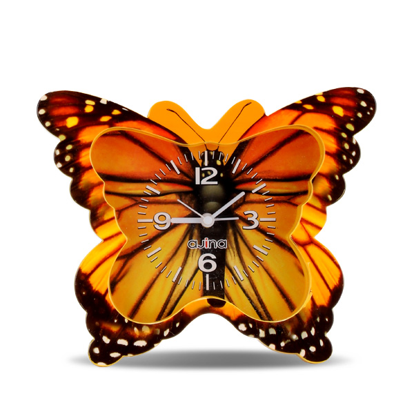 Butterfly Table Clock -Yellow