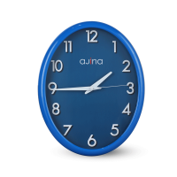 Tune Wall Clock Oval-Blue