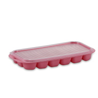 Daisy Ice Tray With Cover - Light Pink